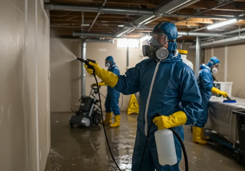 Basement Sanitization and Antimicrobial Treatment process in Plant City, FL